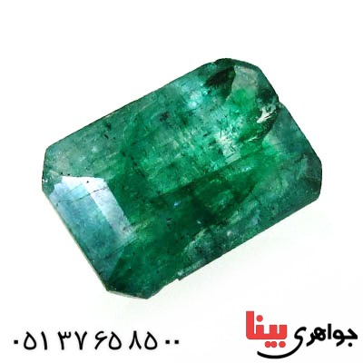 نگین انگشتر زمرد خوشرنگ مستطیلی _کد:12538