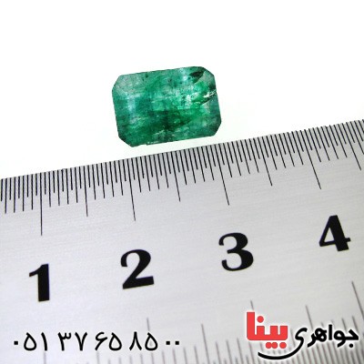 نگین انگشتر زمرد خوشرنگ مستطیلی _کد:12538