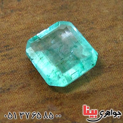 نگین انگشتر زمرد خوشرنگ و شفاف مربعی _کد:12544