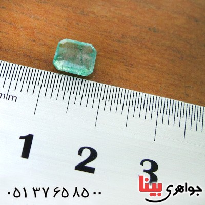 نگین انگشتر زمرد خوشرنگ و شفاف مربعی _کد:12544