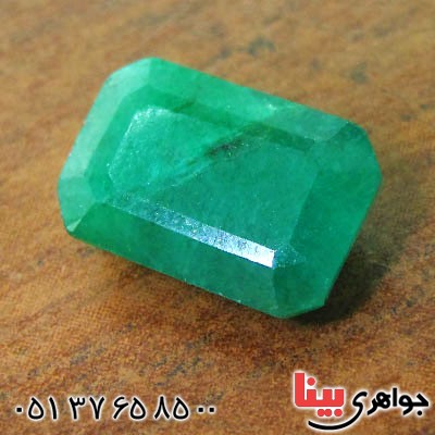 نگین انگشتر زمرد خوشرنگ مستطیلی _کد:12554