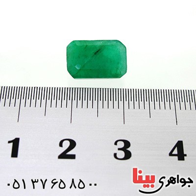 نگین انگشتر زمرد خوشرنگ مستطیلی _کد:12554