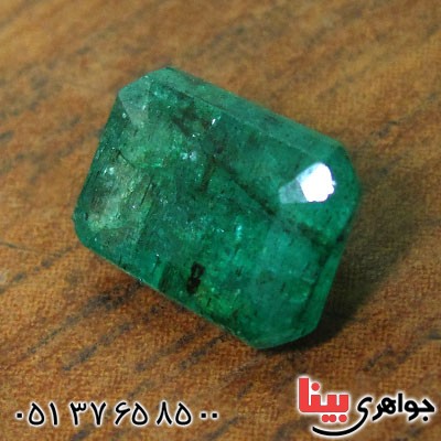 نگین انگشتر زمرد خوشرنگ مستطیلی _کد:12555