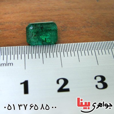 نگین انگشتر زمرد خوشرنگ مستطیلی _کد:12555