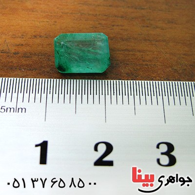 نگین انگشتر زمرد خوشرنگ مستطیلی _کد:12556