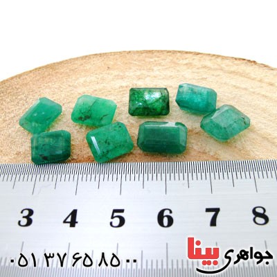 نگین انگشتر زمرد خوش تراش و زیبای مستطیلی _کد:12566