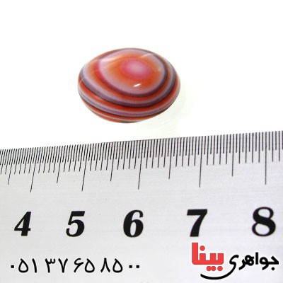 نگین انگشتر عقیق باباقوری سه پوسته خاص بیضی _کد:12572