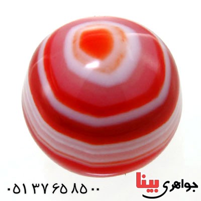 نگین انگشتر عقیق باباقوری سه پوسته خاص گرد _کد:12573