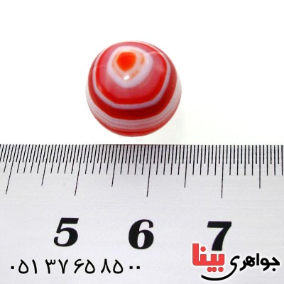 نگین انگشتر عقیق باباقوری سه پوسته خاص گرد _کد:12573