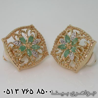 گوشواره زمرد 