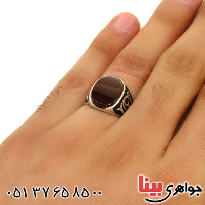 انگشتر عقیق مردانه درشت زیبا و خاص _کد:12647
