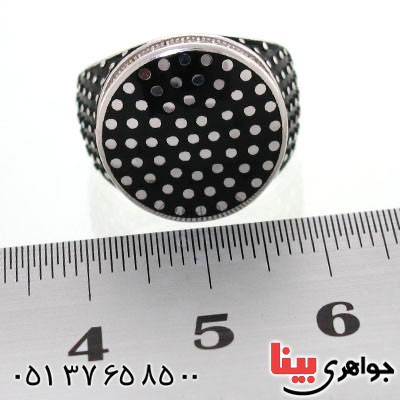 انگشتر نقره مردانه میناکاری زیبا و خاص _کد:12661