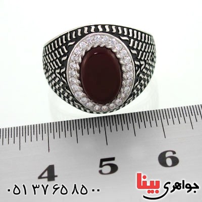 انگشتر عقیق مردانه درشت زیبا و خاص _کد:12668