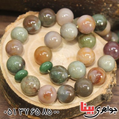 تسبیح جاسپر 33 دانه درشت تراش کروی _کد:12670