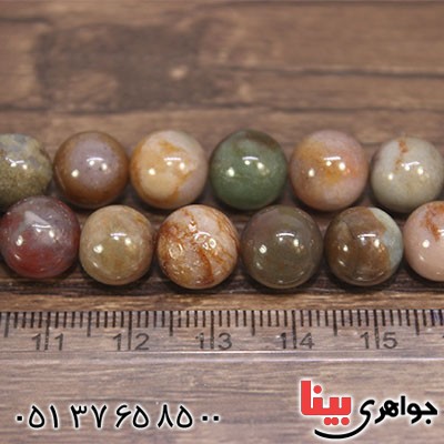 تسبیح جاسپر 33 دانه درشت تراش کروی _کد:12670