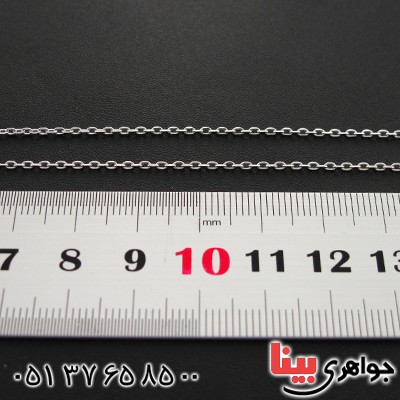 زنجیر نقره ایتالیایی رودیوم مدل حلقه ای 55 سانتی _کد:12694