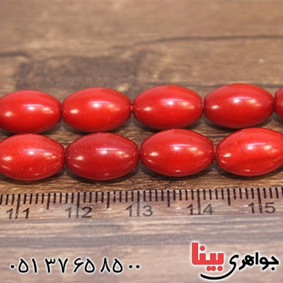 تسبیح کهربا پودری عنابی 33 دانه درشت درجه یک _کد:12714