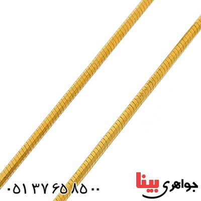 زنجیر نقره ایتالیایی روکش آب طلا زرد مدل ابریشمی 40 سانتی _کد:12721