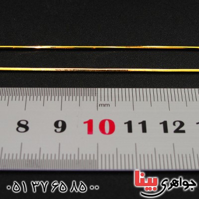 زنجیر نقره ایتالیایی روکش آب طلا زرد مدل ابریشمی 40 سانتی _کد:12721