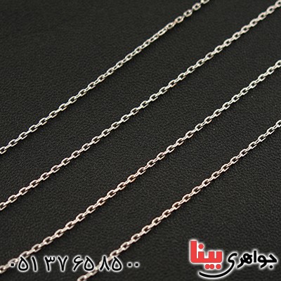 زنجیر نقره ایتالیایی رودیوم مدل حلقه ای 50 سانتی _کد:12736