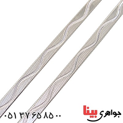 زنجیر نقره ایتالیایی درشت و سنگین مدل امگا 40 سانتی _کد:12740