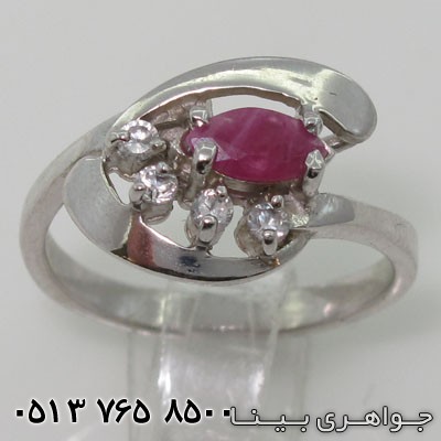 انگشتر یاقوت سرخ طرح چشم