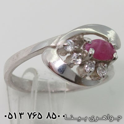 انگشتر یاقوت سرخ طرح چشم