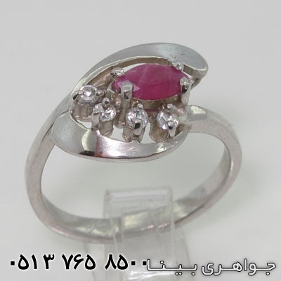 انگشتر یاقوت سرخ طرح چشم