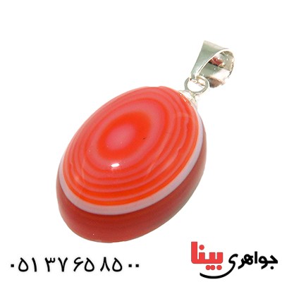 گردنبند عقیق باباقوری سه پوسته خاص سنگ درمانی _کد:12760