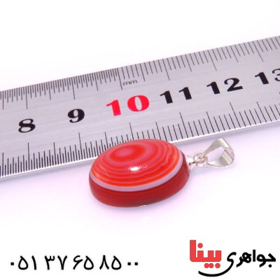 گردنبند عقیق باباقوری سه پوسته خاص سنگ درمانی _کد:12760