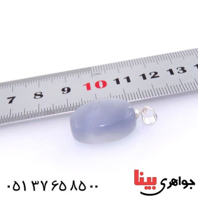 گردنبند عقیق یمنی کبود عالی سنگ درمانی _کد:12774