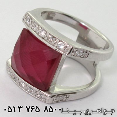 انگشتر یاقوت سرخ دو رکابه
