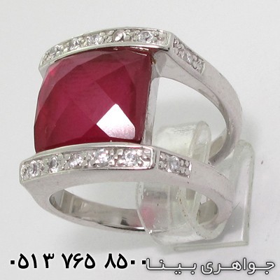 انگشتر یاقوت سرخ دو رکابه