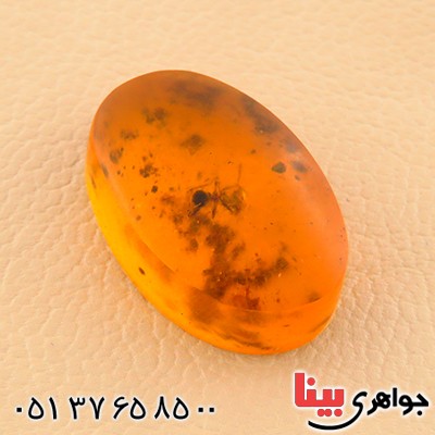 نگین انگشتر کهربا حشره ای روسی درشت _کد:12791