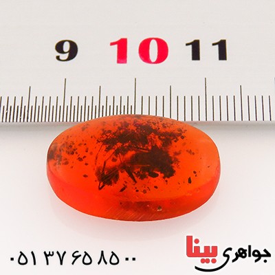 نگین انگشتر کهربا حشره ای روسی _کد:12792