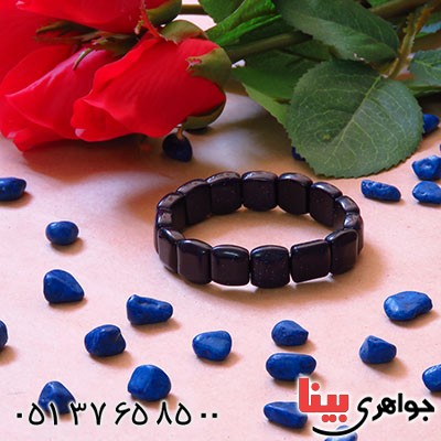 دستبند دلربا سورمه ای سنگ درمانی نماد عشق _کد:12798