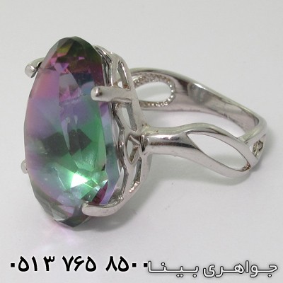 انگشتر توپاز هفت رنگ سلطنتی