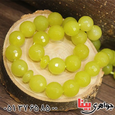 تسبیح یشم ۳۳ دانه ای تراش دار _کد:12806