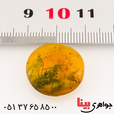 نگین انگشتر کهربا خزه ای روسی _کد:12808