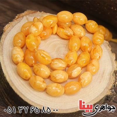 تسبیح کهربا پودری 33 دانه هلی _کد:12812