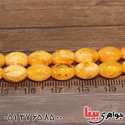 تسبیح کهربا پودری 33 دانه هلی _کد:12812