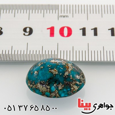 نگین انگشتر فیروزه نیشابوری شجری خوش نقش بیضی _کد:12814