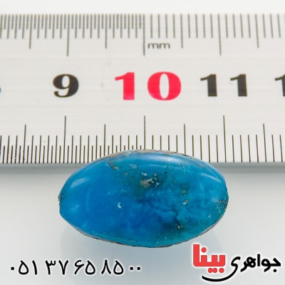 نگین انگشتر فیروزه نیشابوری شجری خوشرنگ با رگه ای از مس _کد:12822