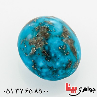 نگین انگشتر فیروزه نیشابوری شجری خوش نقش بیضی _کد:12825