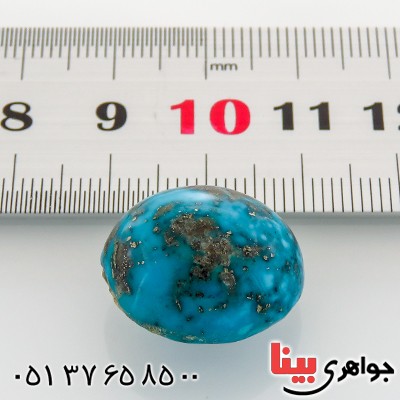 نگین انگشتر فیروزه نیشابوری شجری خوش نقش بیضی _کد:12825