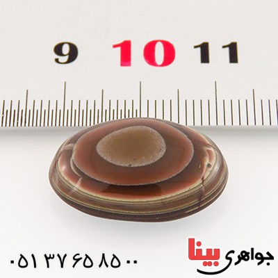نگین انگشتر عقیق یمنی باباقوری سه پوسته خاص _کد:12842