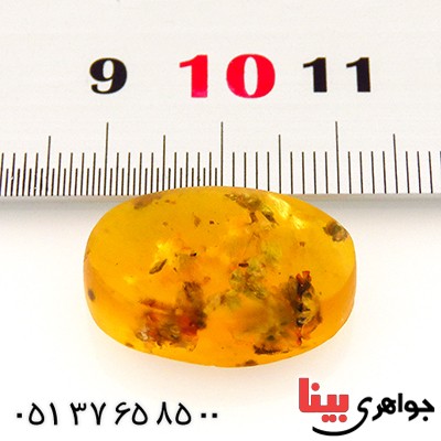 نگین انگشتر کهربا خزه ای روسی _کد:12845