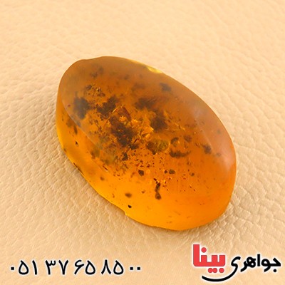 نگین انگشتر کهربا حشره ای روسی _کد:12846