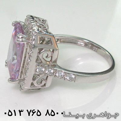 انگشتر آمتیست مستطیلی