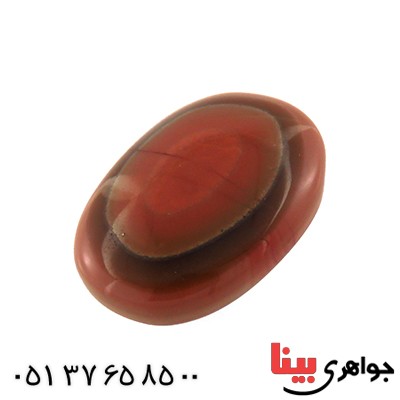 نگین انگشتر عقیق یمنی باباقوری سه پوسته خوشرنگ _کد:12858